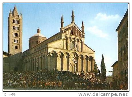 MASSA MARITTIMA ( MASSA ) IL DUOMO - PARATA DELLE COMPARSE DEL '' BALESTRO DEL GRIFALCO '' - Massa