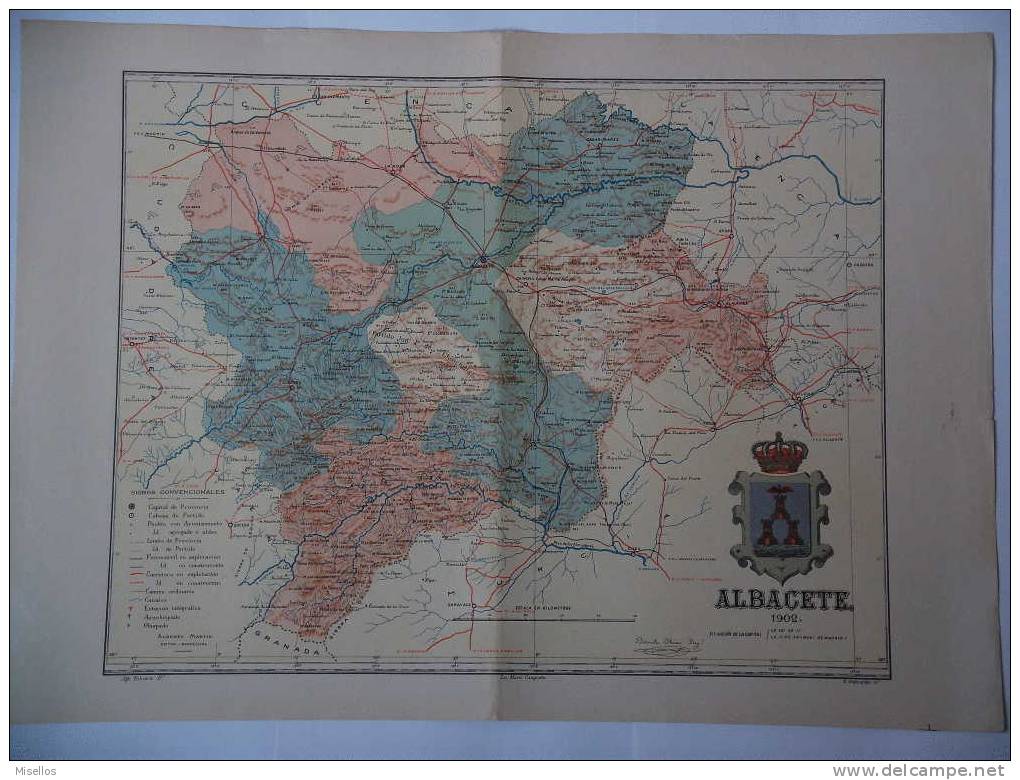 Lote Mapas Castilla La Mancha: Albacete + Ciudad Real + Cuenca + Guadalajara Y Toledo - Geographical Maps