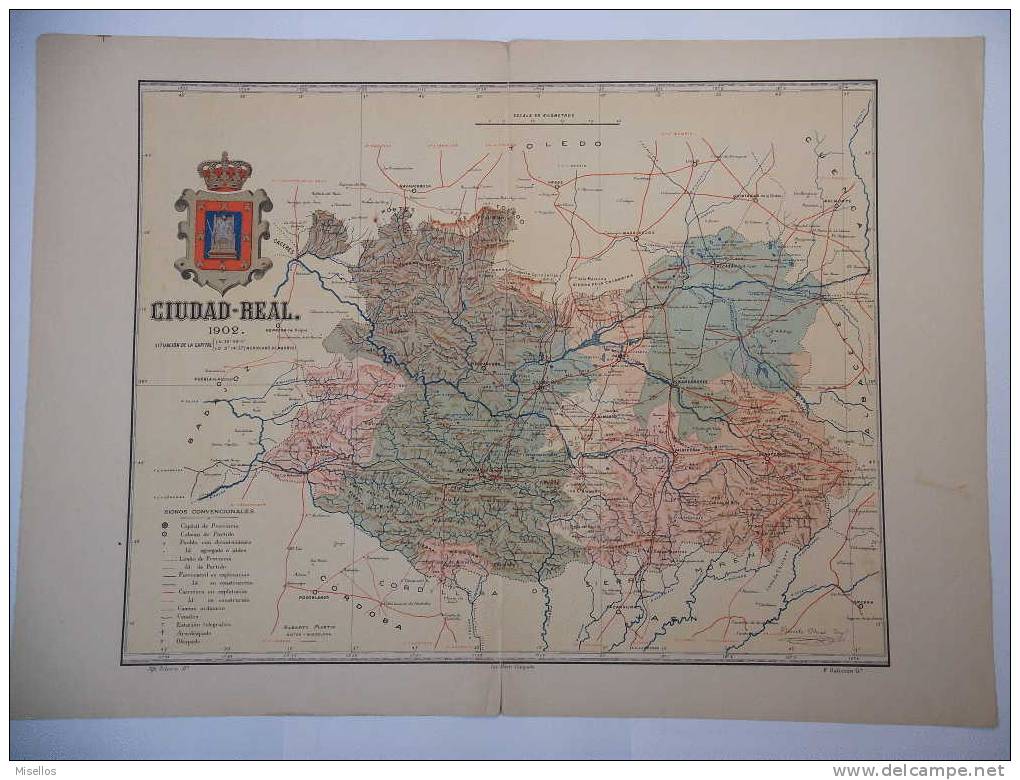 Lote Mapas Castilla La Mancha: Albacete + Ciudad Real + Cuenca + Guadalajara Y Toledo - Geographical Maps