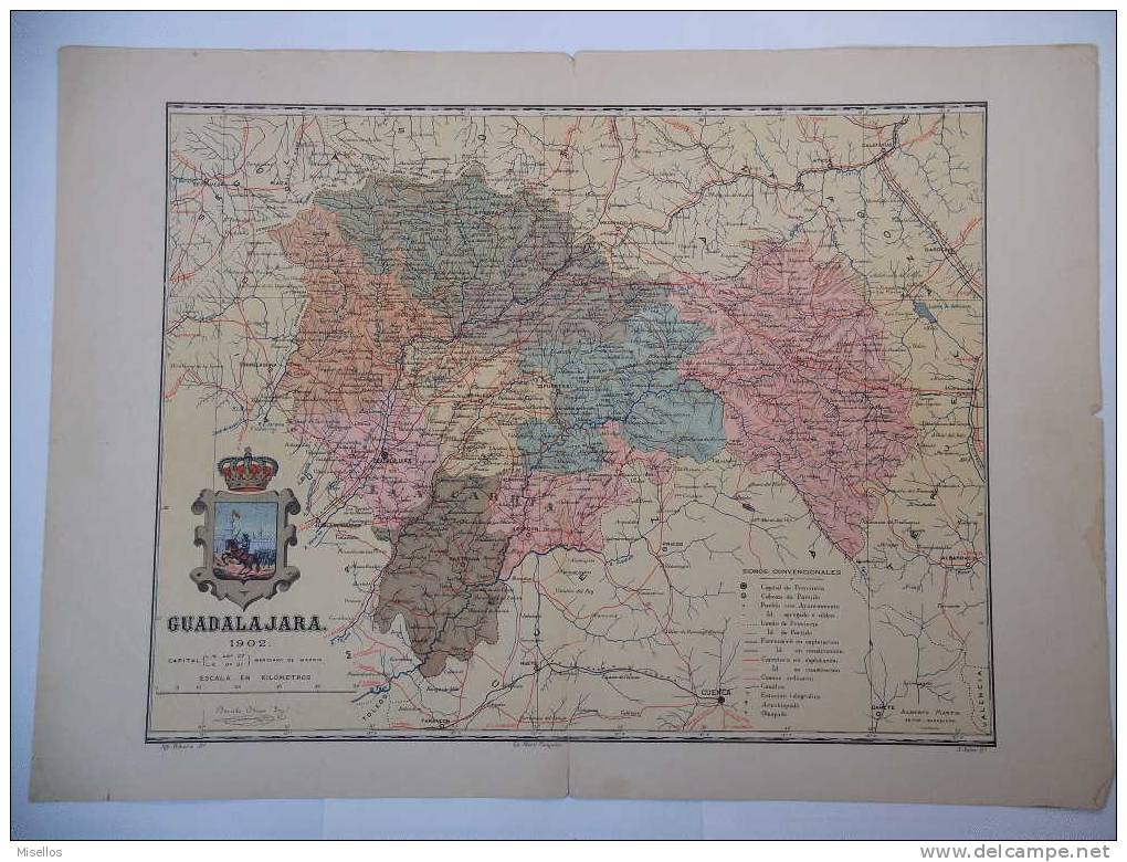 Lote Mapas Castilla La Mancha: Albacete + Ciudad Real + Cuenca + Guadalajara Y Toledo - Geographical Maps