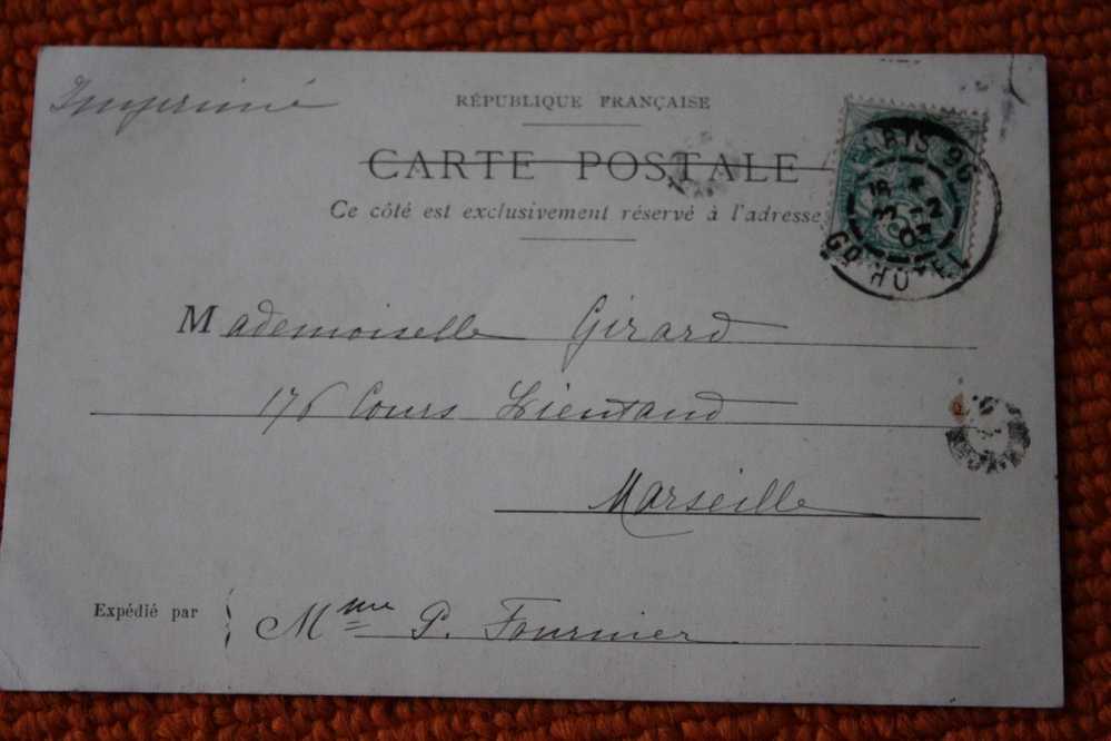 CPA Précurseur Imprimé  1903 DESSIN AQUARELLE  PEINTURE Signée => PARIS 75  COUR DU CARROUSSEL - Konvolute, Lots, Sammlungen