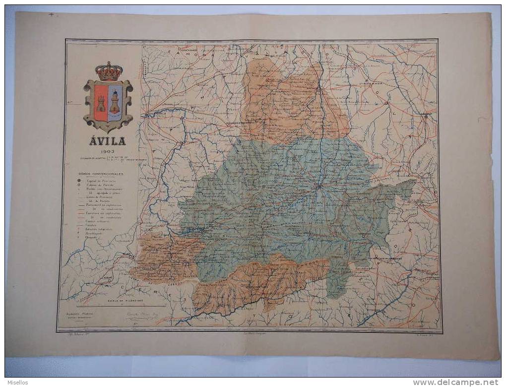 Lote Mapas Castilla Leon : Avila + Burgos + Leon + Palencia + Salamanca + Segovia + Soria + Valladolid Y Zamora - Landkarten