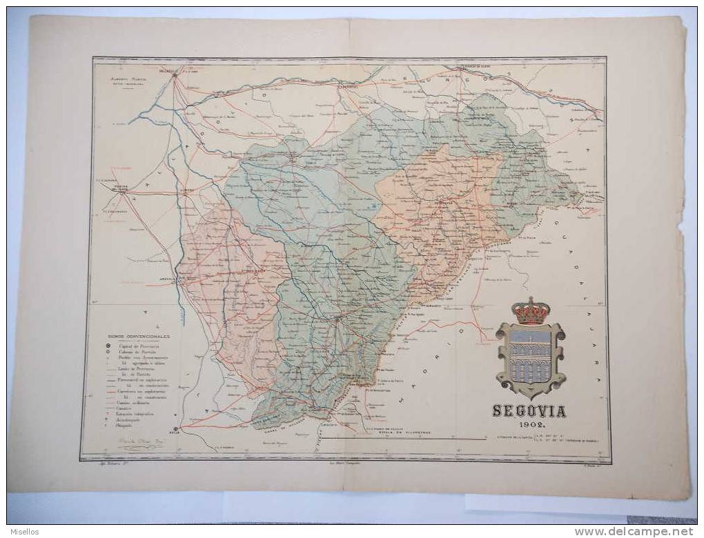 Lote mapas Castilla Leon : Avila + Burgos + Leon + Palencia + Salamanca + Segovia + Soria + Valladolid y Zamora