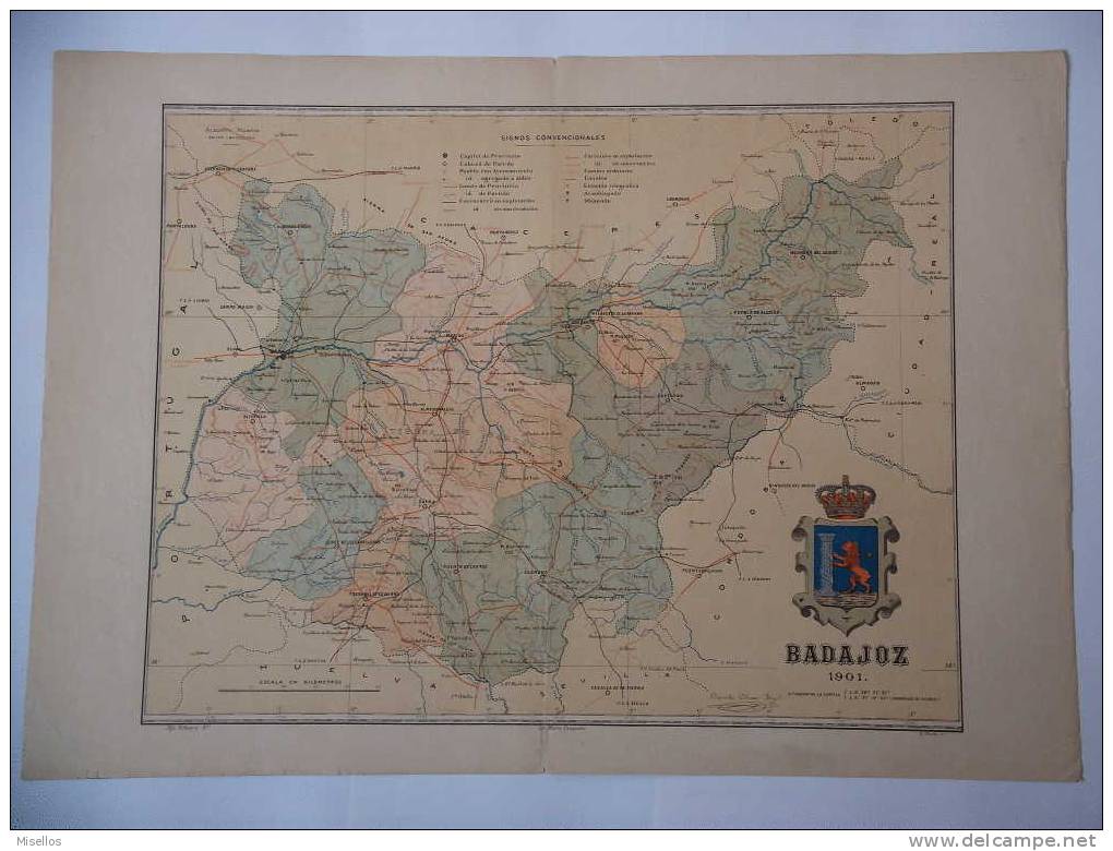 Lote Mapas Extremadura: Caceres Y Badajoz - Carte Geographique
