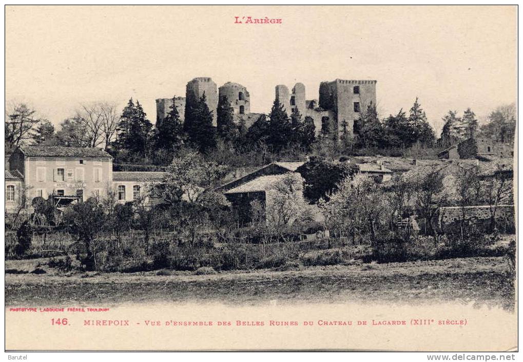 MIREPOIX - Vue D´ensemble Des Belles Ruines Du Château De Lagarde - Mirepoix
