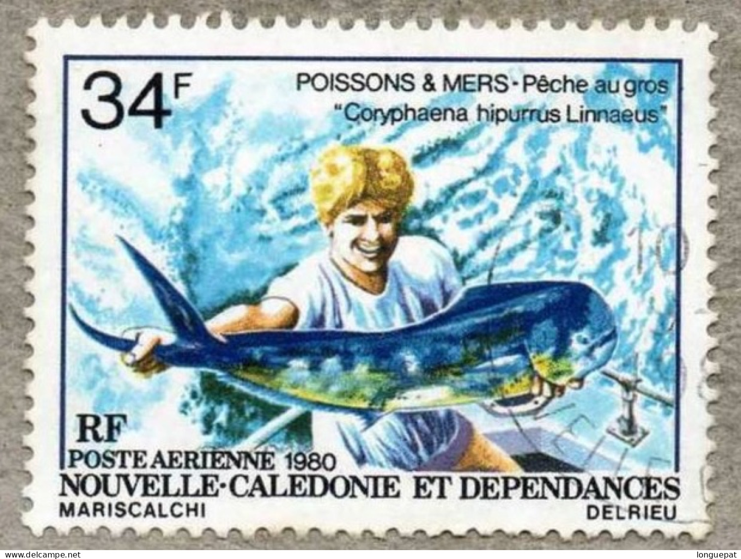 NOUVELLE-CALEDONIE  :   Poisson De Mer : Coryphaena Hipurnus Linnaeus - Used Stamps