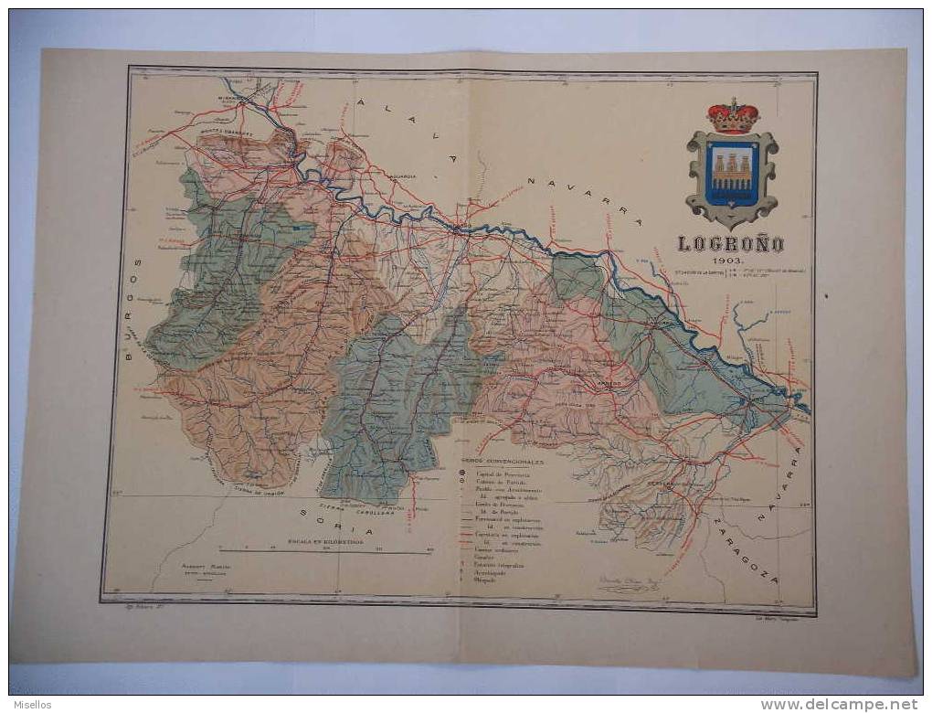 Lote Mapas : 1 De La Rioja Y El Otro De Navarra - Mapas Geográficas