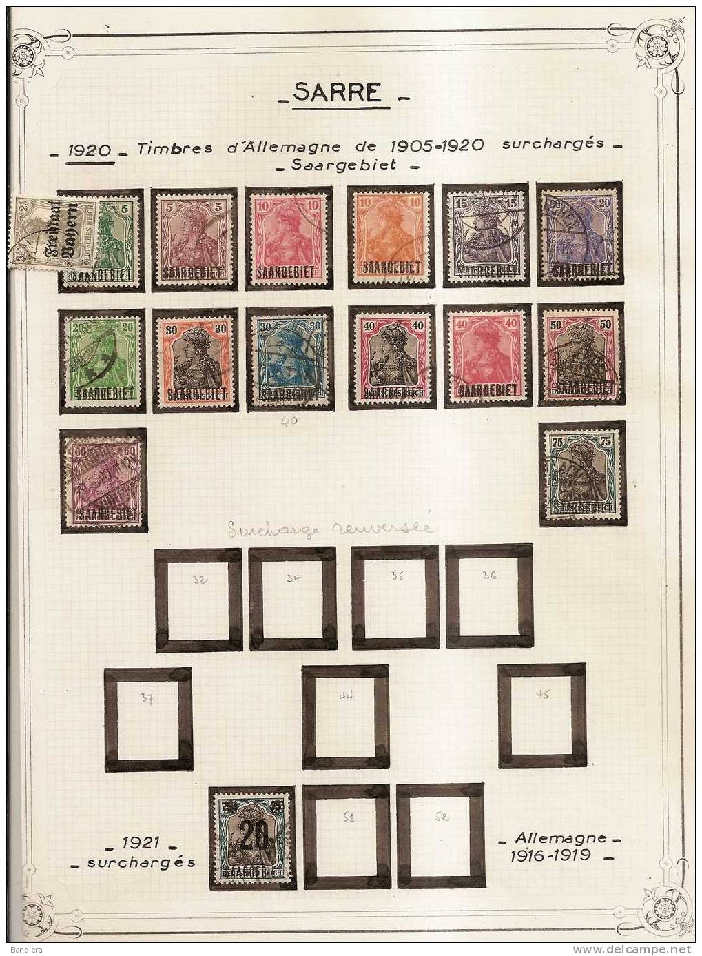 SARRE LOT N° 56 AVEC 15 TIMBRES OBLITERES ET 1 SERIE COMPLETE BONNES VALEURS - Oblitérés