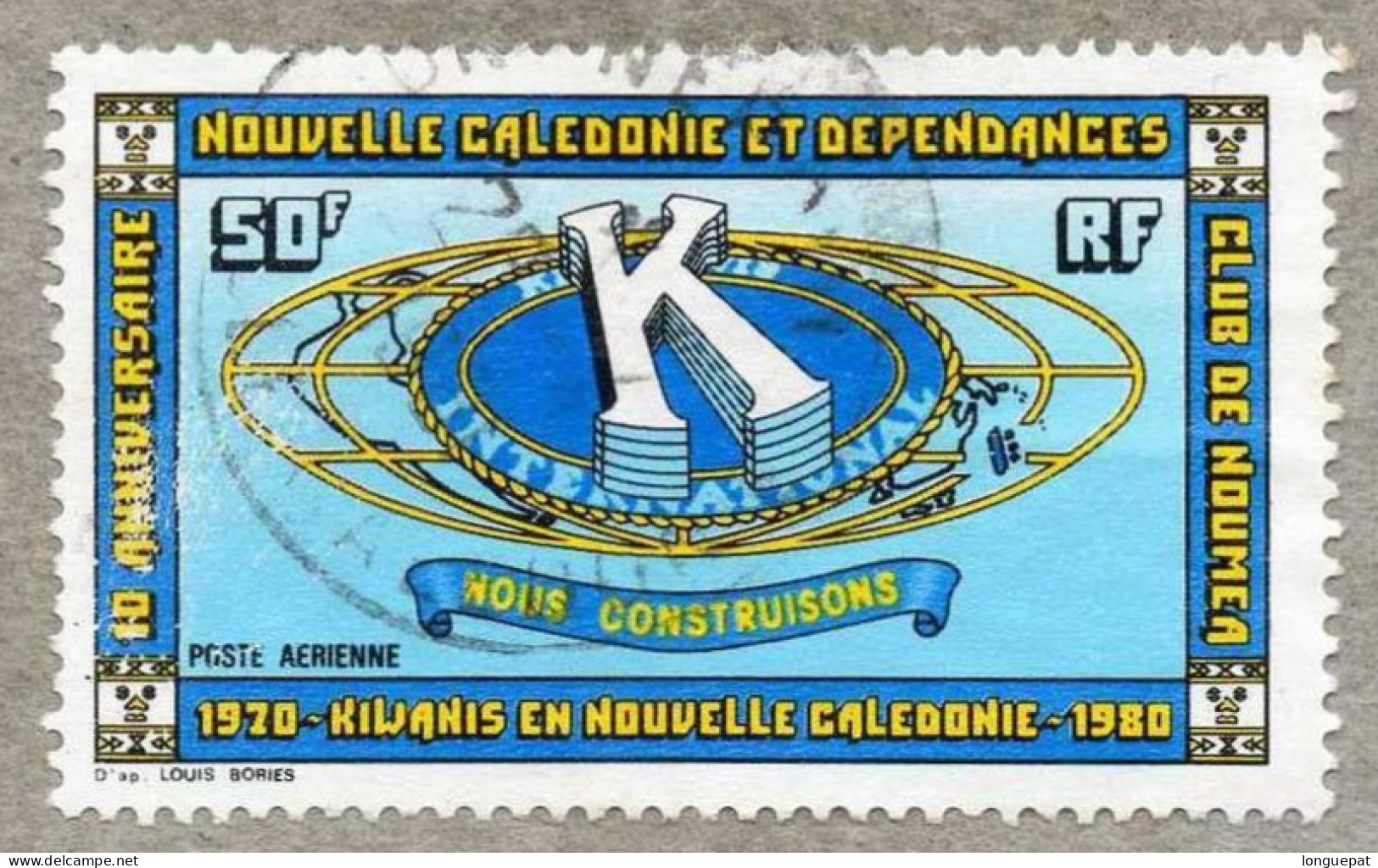 NOUVELLE-CALEDONIE  :  10 Ans Du Club Kiwanis De Nouméa : Emblème - Gebraucht