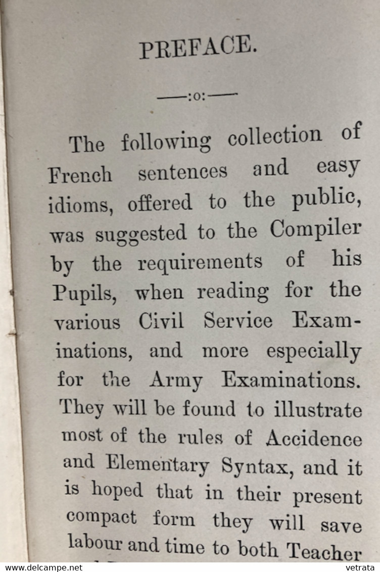 Army Examinations, French Candidate's Vade Mecum  : 1901, Londres - Anglais
