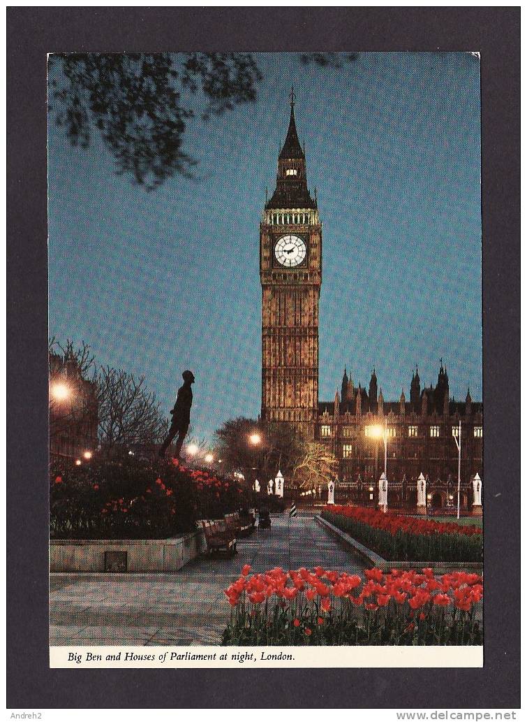 UNITED KINGDOM - LONDON - BIG BEN AND HOUSES OF PARLIAMENT AT NIGHT  - CETTE CARTE N´A JAMAIS VOYAGÉE - Houses Of Parliament