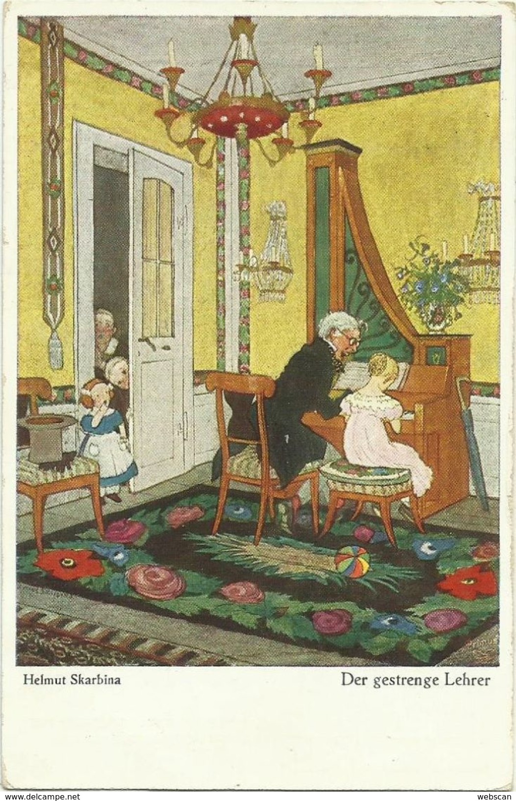AK Skarbina Gestrenger Lehrer Primus Color 1928 #03 - Skarbina, Helmut