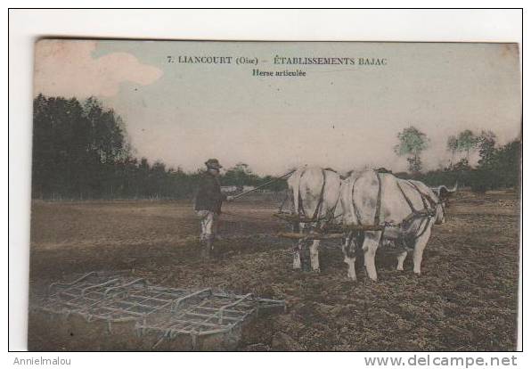 N° 7  LIANCOURT(Oise)  -  ETABLISSEMENT BAJAC  -   Herse Articulée - Liancourt