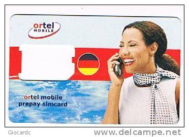 GERMANIA (GERMANY) - ORTEL MOBILE  (SIM GSM ) -  GIRL   - USED WITHOUT CHIP - RIF. 5867 - GSM, Voorafbetaald & Herlaadbare Kaarten