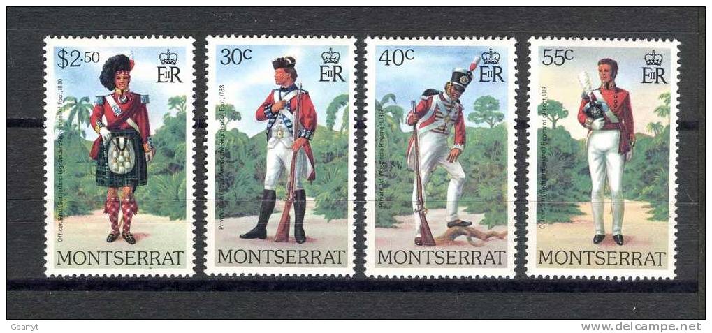 Montserrat  Scott # 401 - 404 MNH VF Complete Army Uniforms (G 34 ) - Montserrat