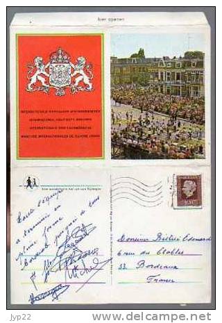 Pays Bas Lettre Carte Multivue CAD De 1973 - International Four Days Marches - 6 Vues - Pour La France - Altri & Non Classificati