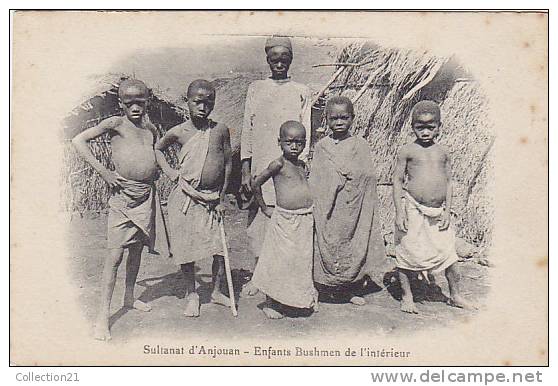 COMORES ... SULTANAT D ANJOUAN ... ENFANTS BUSHMEN DE L INTERIEUR - Comores