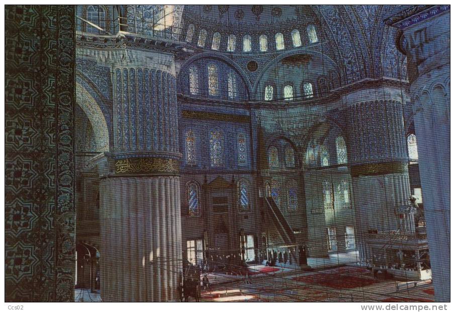 Istanbul Interior Of The Blue Mosque - Turquie