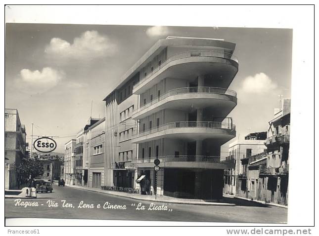 808$$$ Sicilia RAGUSA Via Tenente LENA Cinema 1959 Viaggiata - Ragusa