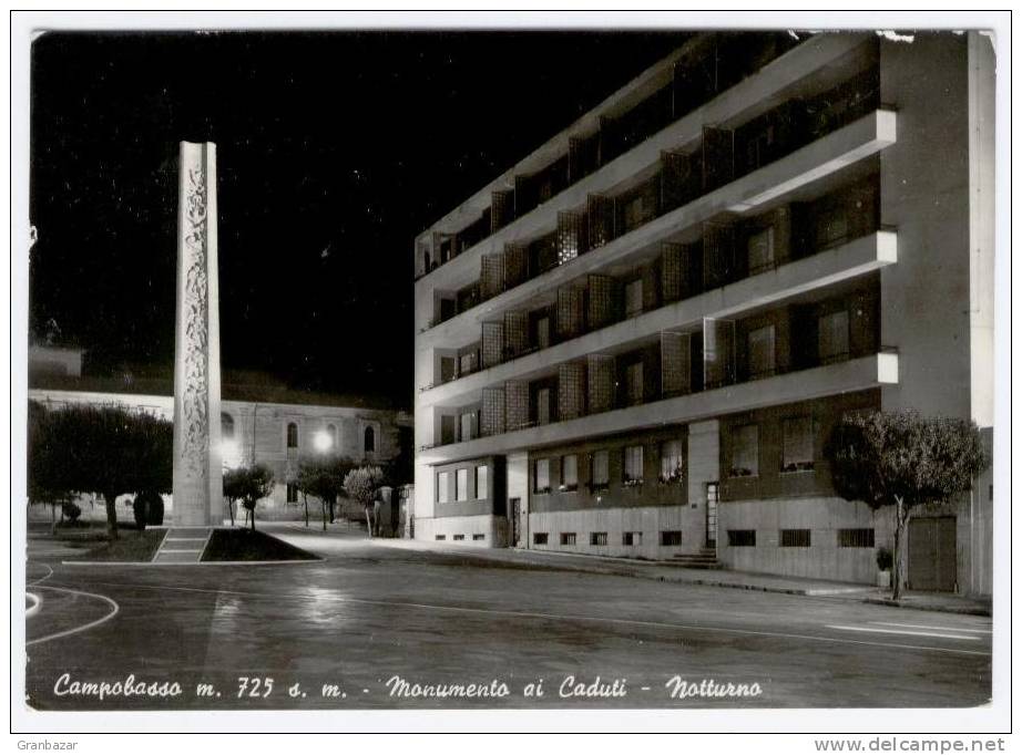 CAMPOBASSO, MONUMENTO AI CADUTI, B/N, VG 1957   **** - Campobasso