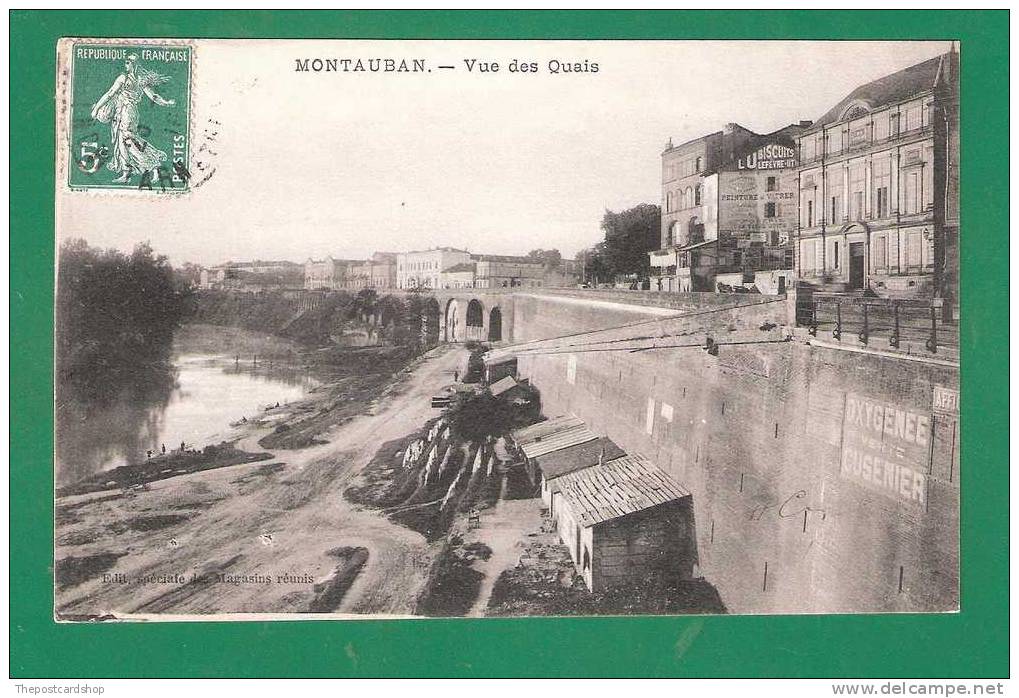 °°° CPA 82 Montauban Vue Des Quais MORE FRANCE LISTED FOR SALE @1 EURO !! - Montauban