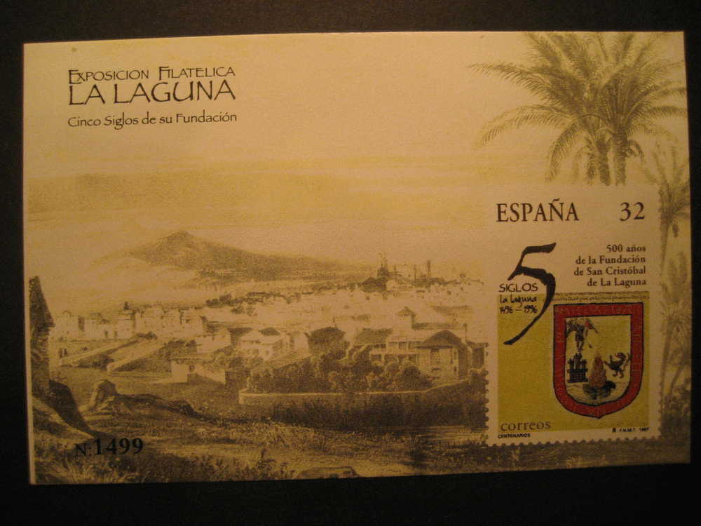 SPAIN San Cristobal De La Laguna Canarias Block Sheet Colon Columbus Caravel America Discouver Hispanidad - Cristóbal Colón