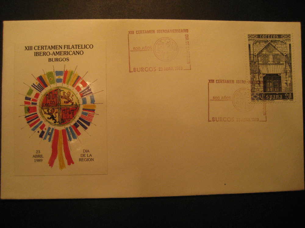 SPAIN Burgos Castilla 1989 Event Cancel Lion Leon Colon Columbus Caravel America Discouver Hispanidad - Christopher Columbus