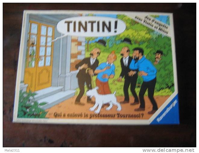 ANCIEN  JEU DE SOCIETE  1987 / TINTIN / QUI A ENLEVE LE PROFESSEUR TOURNESOL ? - Autres & Non Classés