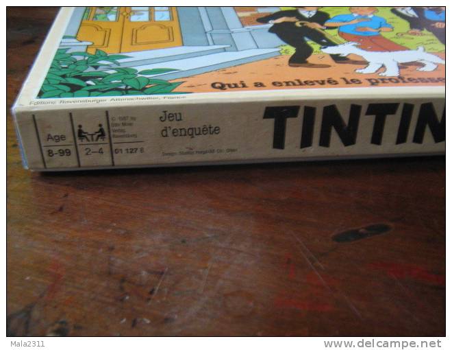 ANCIEN  JEU DE SOCIETE  1987 / TINTIN / QUI A ENLEVE LE PROFESSEUR TOURNESOL ? - Autres & Non Classés