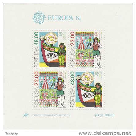 Portugal-1981 Europa Souvenir Sheet MNH - Institutions Européennes