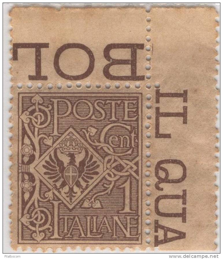 SI53D Italia Italy Regno Emesso Il 1 Luglio 1901 1 C. - Aquila E Ornamenti Nuovo MNH - Nuovi