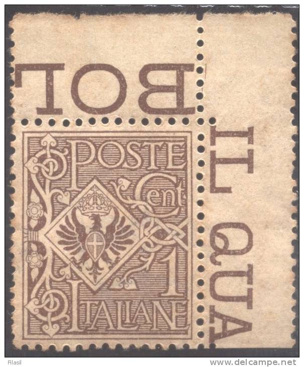 SI53D Italia Italy Regno Emesso Il 1 Luglio 1901 1 C. - Aquila E Ornamenti Nuovo MNH - Nuovi