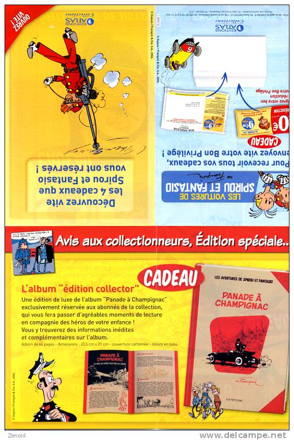 Lot 5 Documents "Les Voitures De Spirou Et Fantasio" - Editions Atlas 2006 - Spirou Et Fantasio
