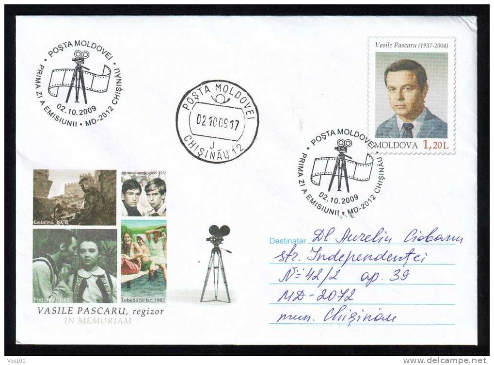 Film Director, Moldova/Moldavie Stationery Cover Cancell FDC 2009 - Kino