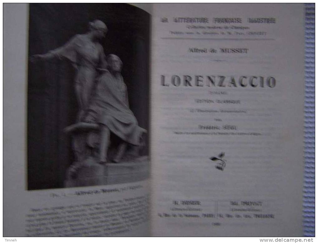 LORENZACCIO-Alfred De Musset-DRAME-1936 La Littérature Française Illustrée-éditions DIDIER PRIVAT- - Auteurs Français