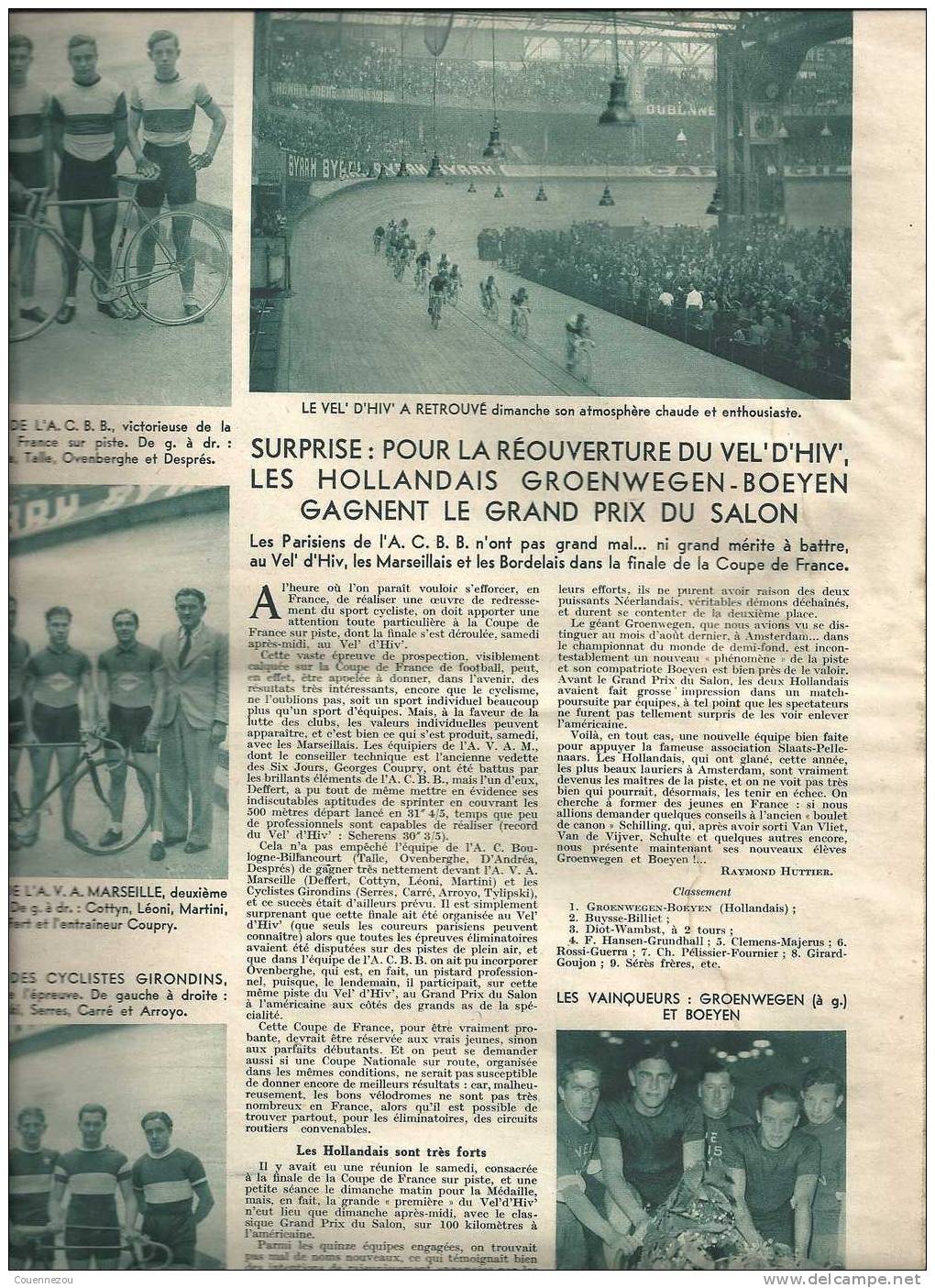 MIROIR DES SPORT N°1032  11 Oct 1938  Divers Sports - Sport