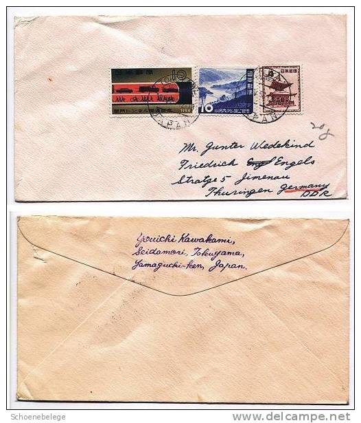 A155) Japan Brief Cover Tokuyama 1958 To Ilmenau / Germany - Briefe U. Dokumente