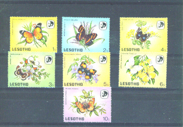 LESOTHO - 1984 Butterflies To 10s MM - Lesotho (1966-...)