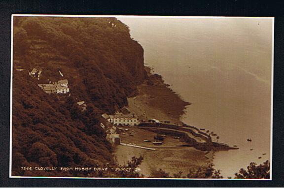RB 646 - Judges Real Photo Postcard Clovelly Devon From Hobby Drive - Harbour & Red Lion Hotel - Clovelly