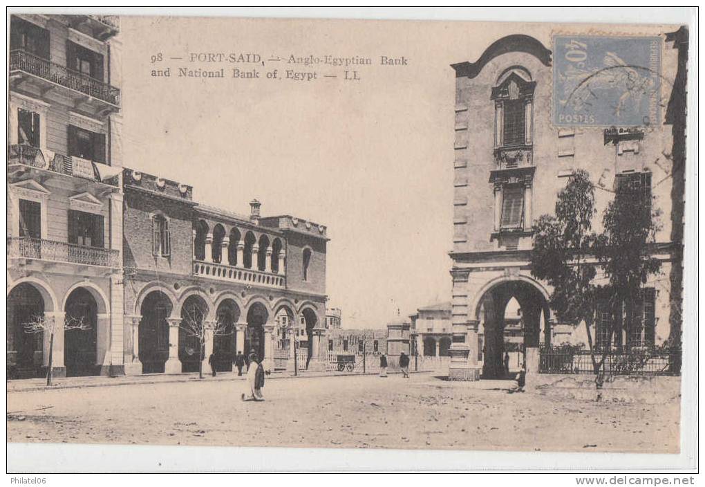 CARTE AVEC CACHET POSTE MARITIME PAQUEBOT  PORT-SAID  1929 - Autres & Non Classés