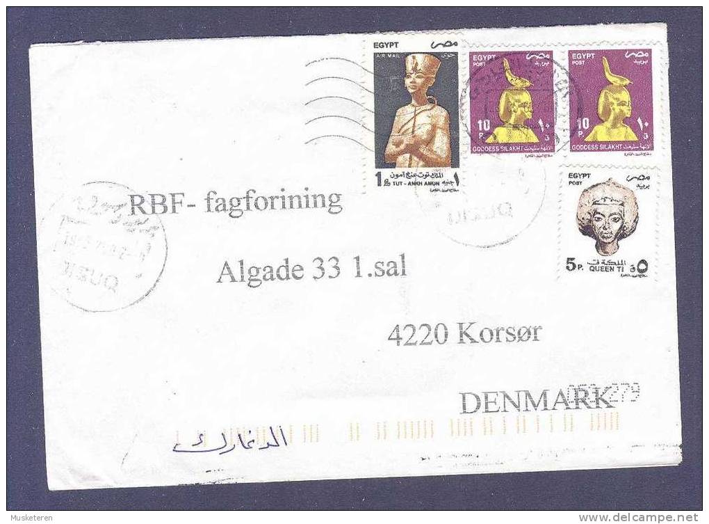 Egypte Egypt CAIRO 2002 Cover To Korsør Denmark Tut-Ankh Amun, Goodles Silakht, Queen Ti - Briefe U. Dokumente