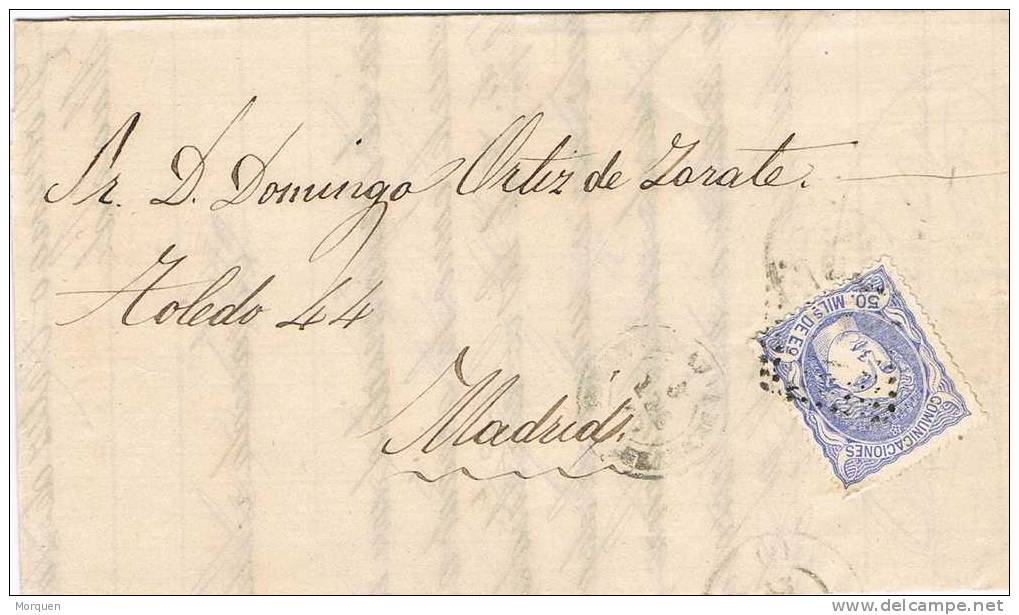 Carta Entera ARANDA  Del DUERO (Burgos) 1872 - Cartas & Documentos