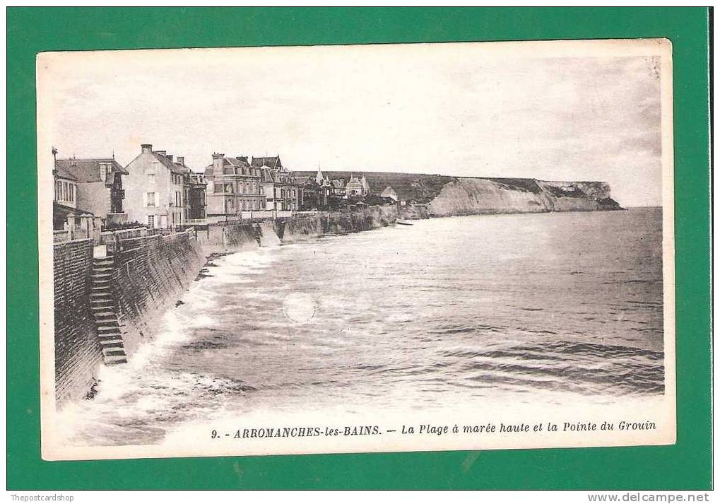 CPA 14 FRANCE ARROMANCHES LES BAINS LA PLAGE ,,, MORE FRANCE LISTED @ 1 EURO OR LESS - Arromanches