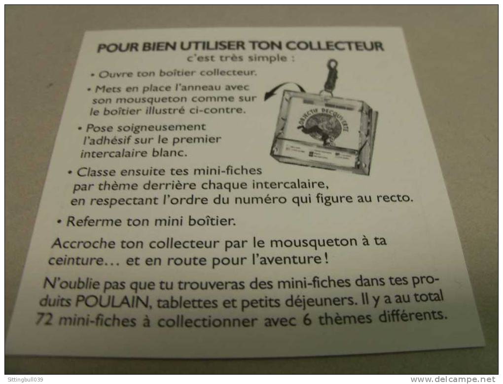 TINTIN. OBJECTIF DECOUVERTE. PUB POULAIN. Boîtier Collecteur Complet De Ses Mini-fiches Avec Son Porte-clefs Mousqueton. - Objets Publicitaires