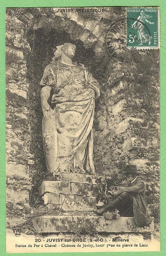 91 JUVISY-sur-ORGE - Minerve - Statue DuFer à Cheval - Chateau De Juvisy - Juvisy-sur-Orge