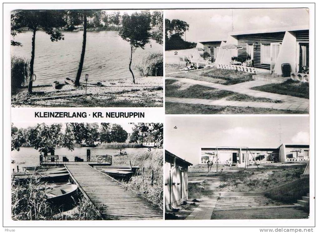 D1221   KLEINZERLANG : 4-picture Postcard - Neuruppin