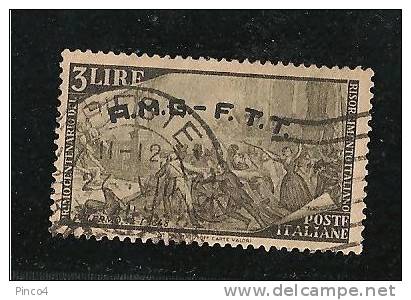 TRIESTE A  3 LIRE RISORGIMENTO 1948 - Afgestempeld