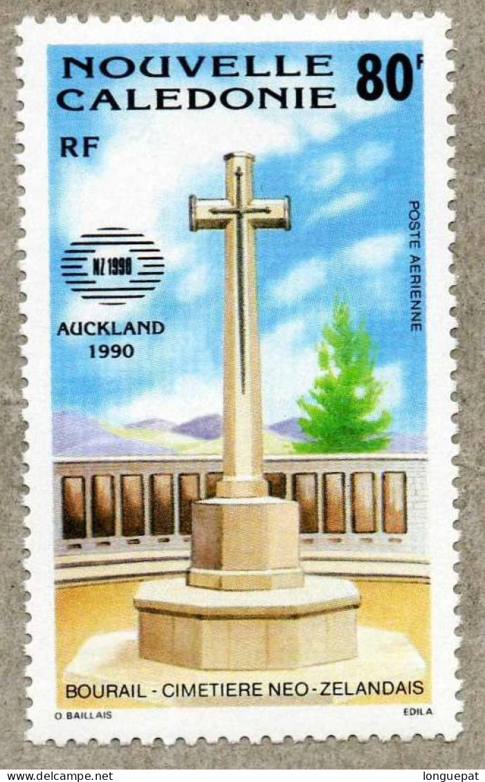 NOUVELLE-CALEDONIE  :"Nouvelle-Zélande 1990" : Expo Phila. - Monument Du Cimetière Néo-Zélandais De Bourail - Neufs