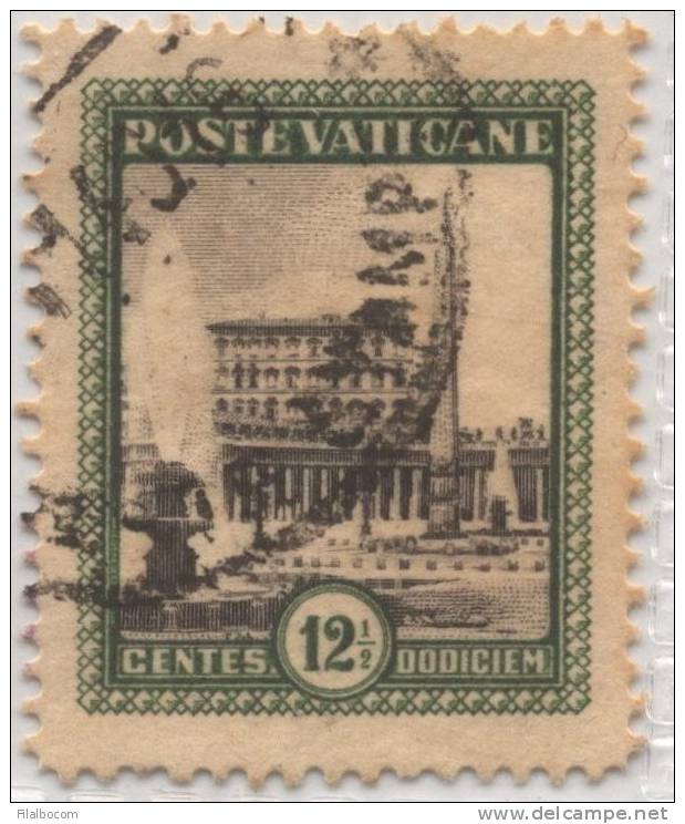 SI53D Italia Italy Vaticano Emesso Il 31 Maggio 1933 12,50 C. - Palazzo Apostolico Usato - Oblitérés