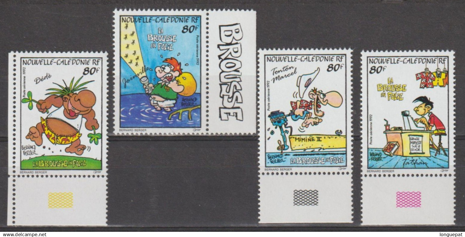 NOUVELLE-CALEDONIE  :   "La Brousse En Folie"-Dessins Humoristiques : "dédé, Le Néo-calédonien Hilare", De BERGER - Unused Stamps